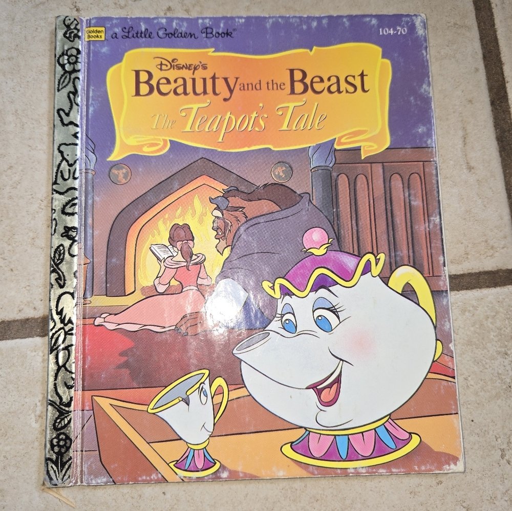 Beauty And The Beast The Teapots Tale And Cinderella Little Golden Book Lot